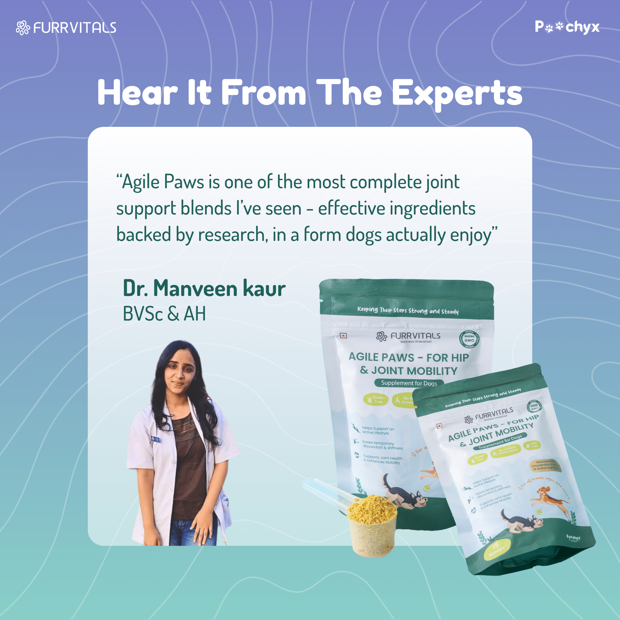 Agile Paws - Hip & Joint Mobility Supplements - Poochyx