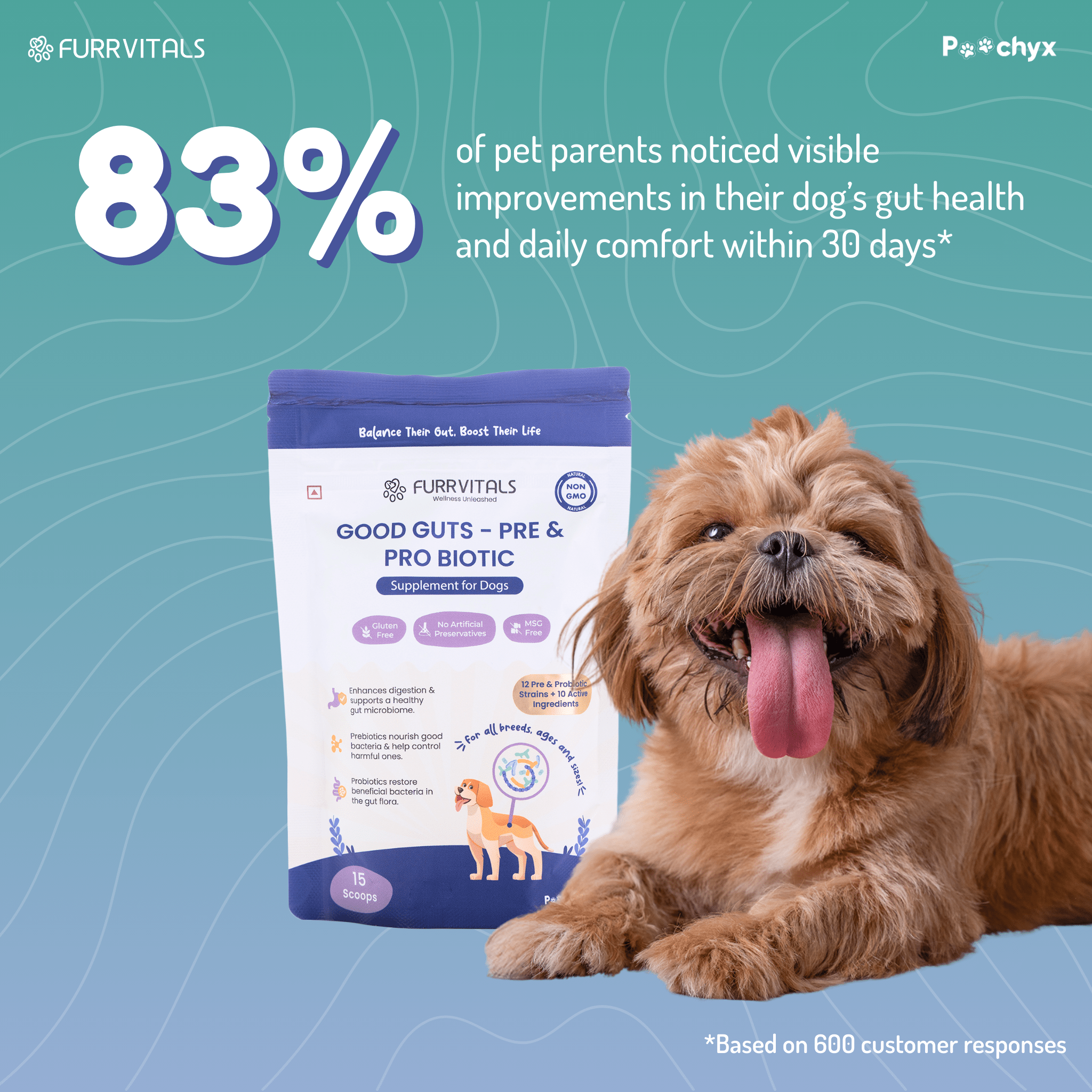 Good Guts - Pre & ProBiotic Supplements - Poochyx