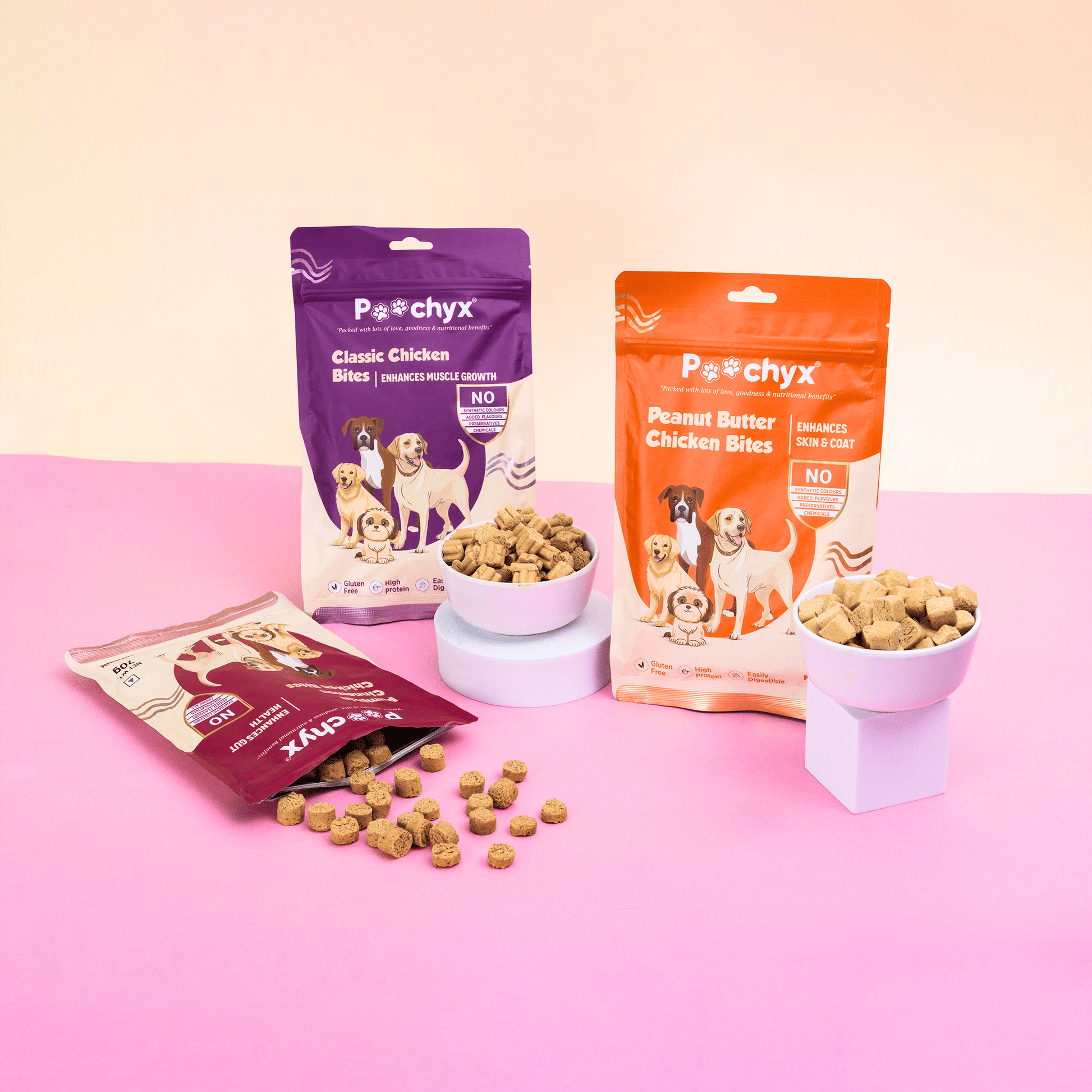 Treat Time Trio – 100% Natural Dog Treats - Poochyx